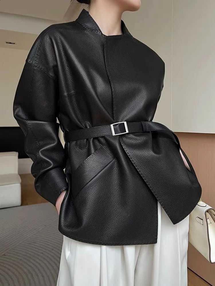 Black Leather Jacket Women Korean Style Fashion Retro Short Womens Coat Slim High Street Autumn Elegant PU Leather Jacket 240824