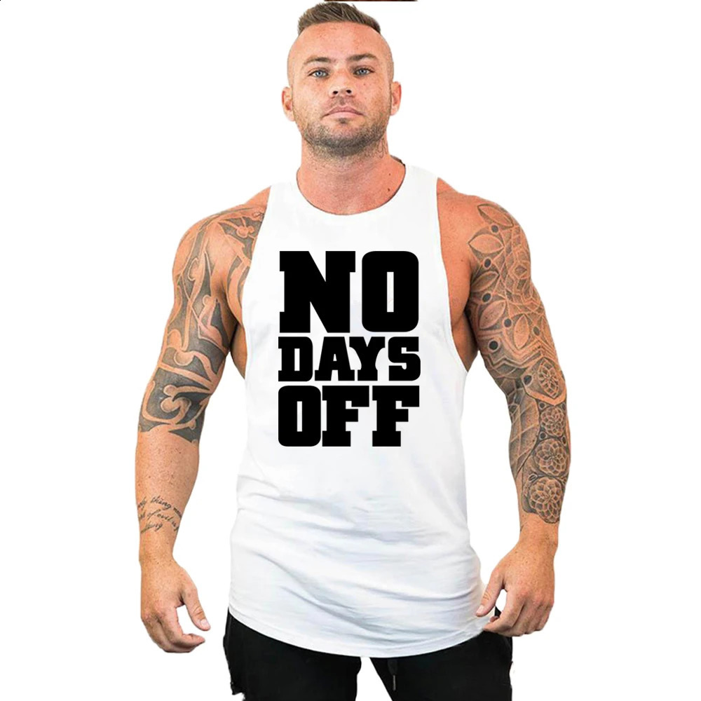 Fitness vest mens fitness sleeveless mens striped single summer cotton no day printed underwear vest 240824