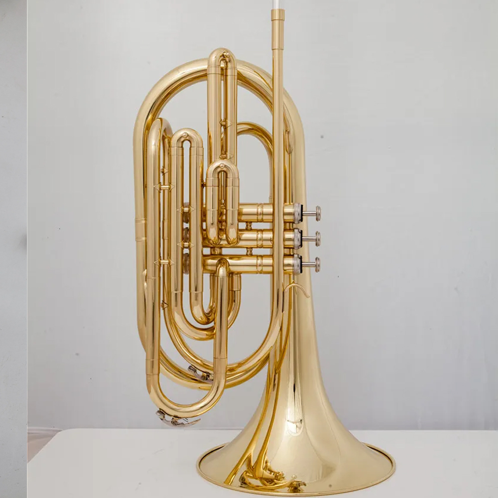 Trombone de marche BTR-550 Bb, avec étui rigide, embout laqué argent nickelé, instrument de musique