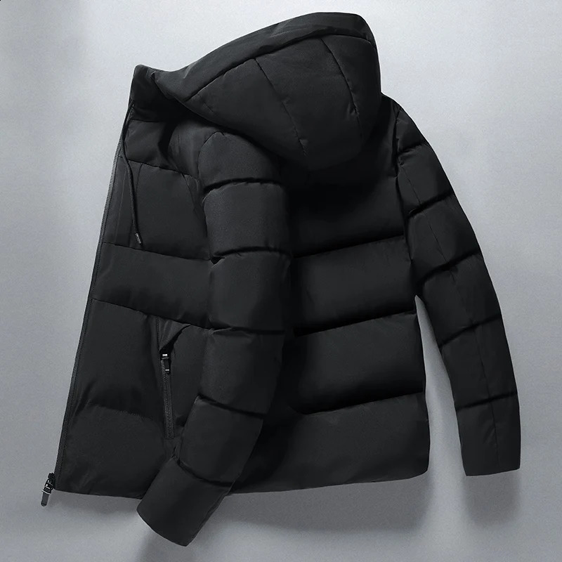 Winter casual thick waterproof jacket Parka mens autumn jacket windproof hat hooded Parka mens jacket 240826