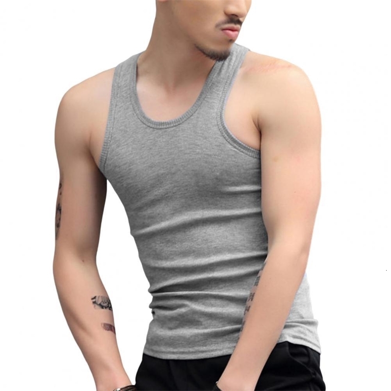 Mens O-neck vest Mens O-neck sleeveless vest used for gym exercises bodybuilding solid color slimming underwear 240824