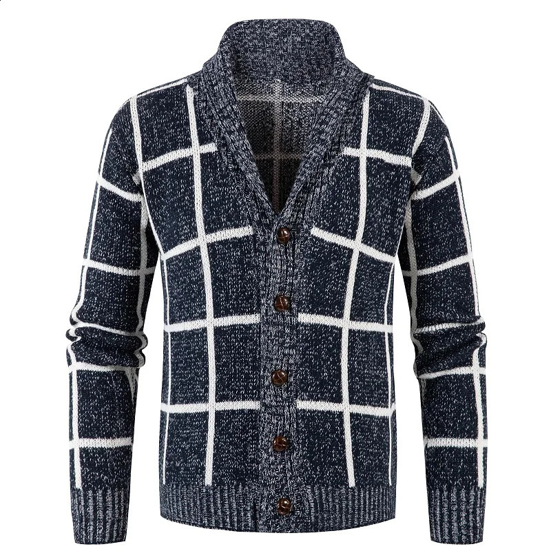 Pull à hommes en laine de cardigan épais hiver