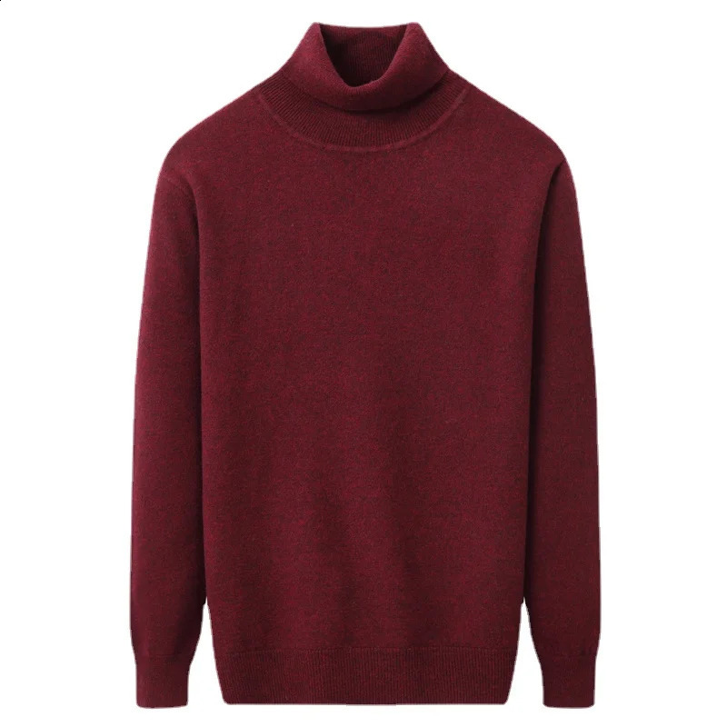 Hiver de haute qualité épaissis 100% cachemire pur pour hommes en bas de pull décontracté taille xs s m l xl2xl3xl 4xl 5xl 240824