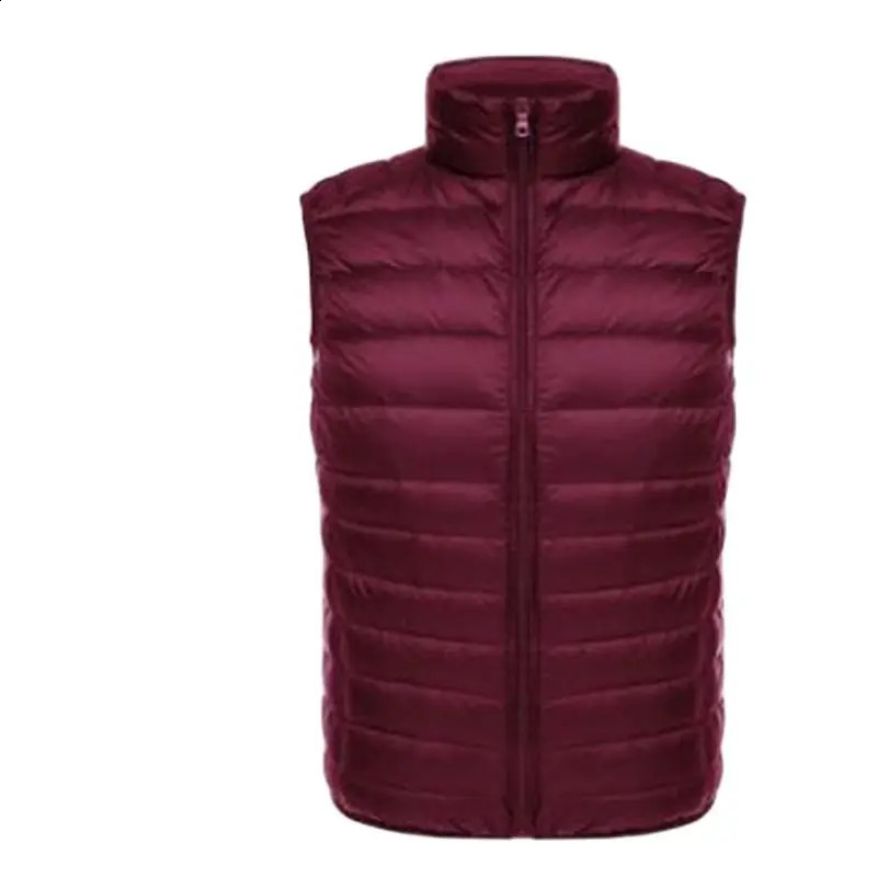 90% duck down vest Ultralight sleeveless stand up collar selling loose spring and autumn mens jacket 240826
