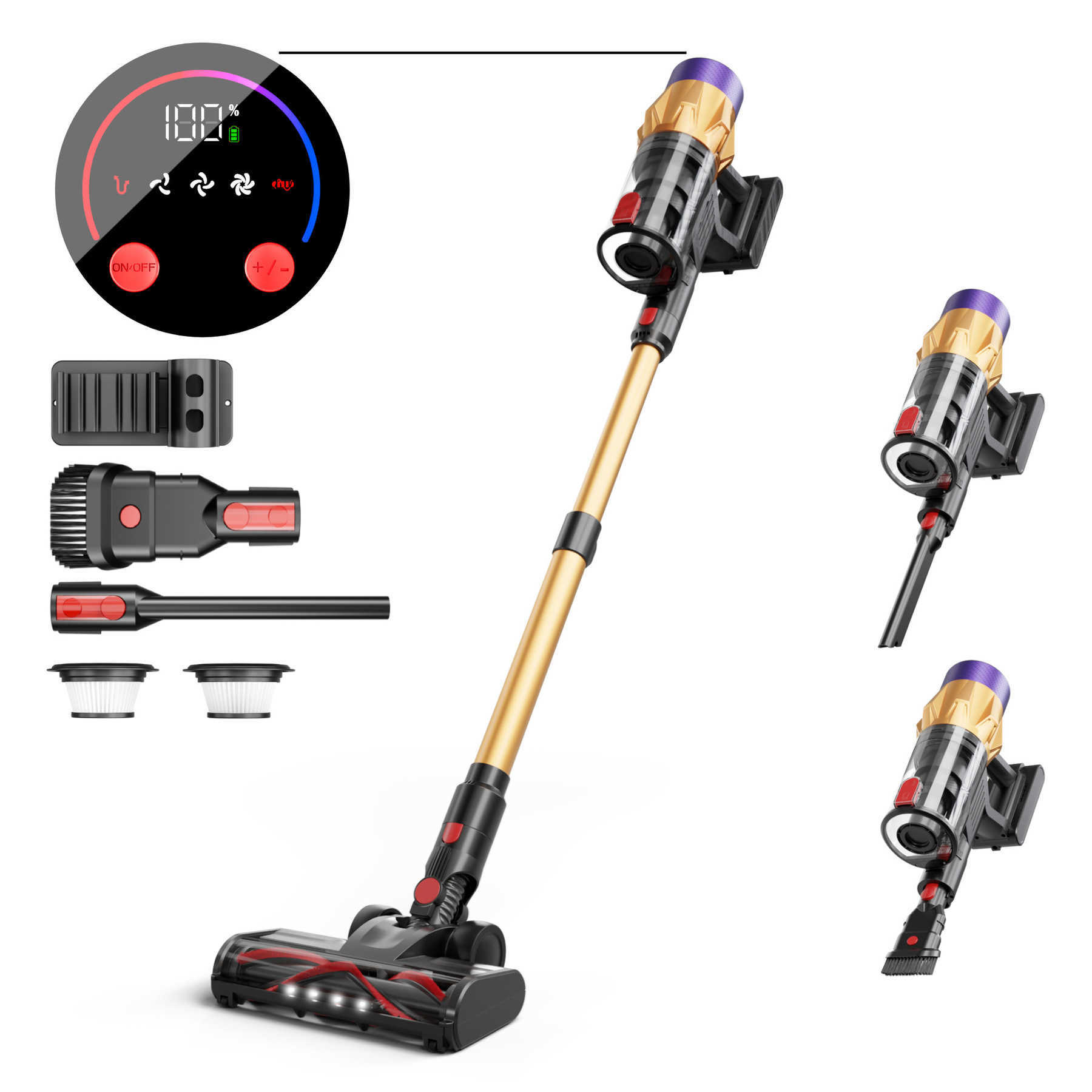 Vacuum Cleaners Cordless vacuum cleaner household 35000pa hand-held large suction power cleaning strong H240710-image-1003942419