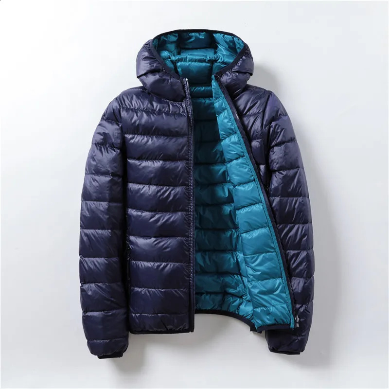 Double-sided Winter Ultra-light and Warm Parka Coat Womens Hooded White Duck Down Jacket Long-sleeved Coats and Jackets Women 240826