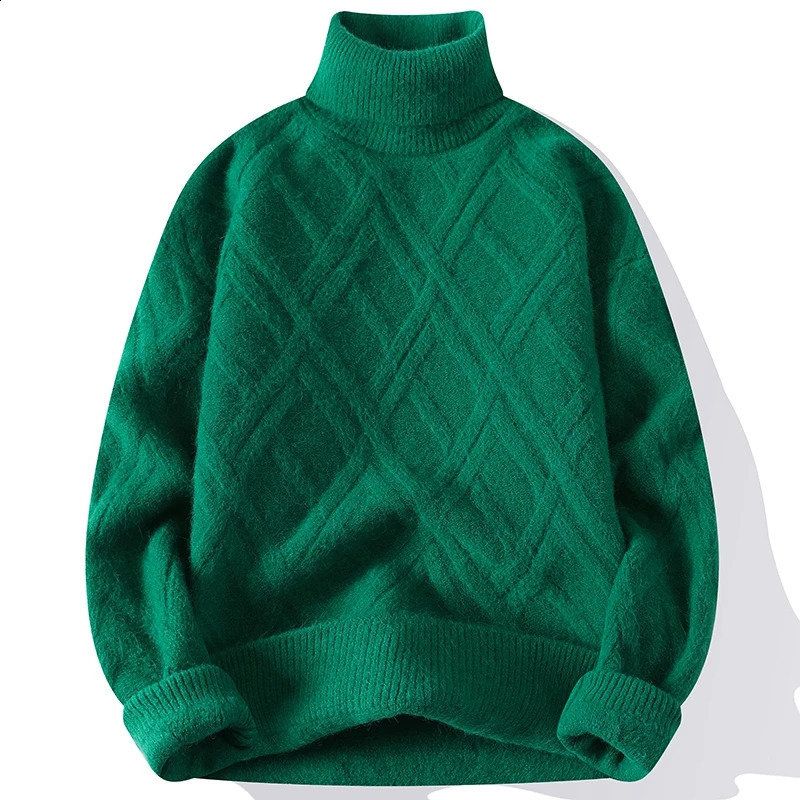 Mens sweater winter solid color thick sweater mens student sweater mens wool sweater size S-4XL MY269 240824