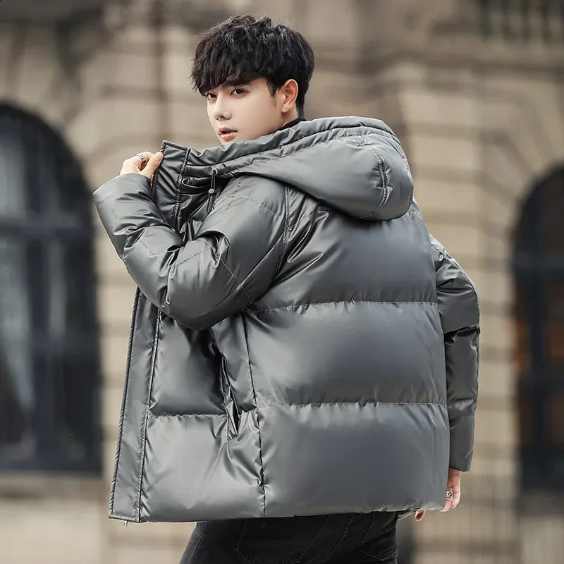 Winter White Duck Down Mens Hoodies Puffer Jacket Casual Warm Male Windproof Ski Coats 240826