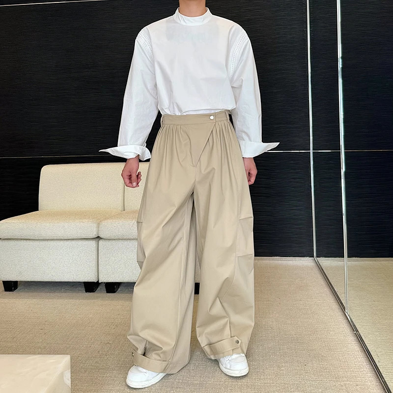 Pantalon de cargaison de la jambe large de la jambe large et lâchée