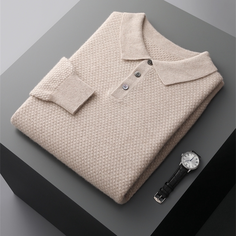Pull de cachemire 100% de haute qualité Polo Neck Pull Flower Automne et hiver à manches longues à la mode en tricot de veste 240824