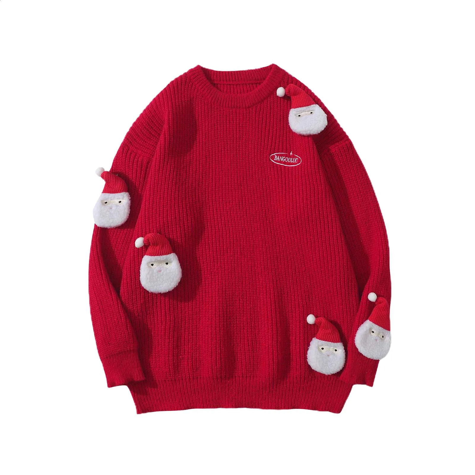 Pull de pull en tricot ouvert pour hommes Pull de Noël Unisexe LETTRE TROIS PIÈCE BRODEMERIE PULITE SUEDE SUEDE MENSE 240826