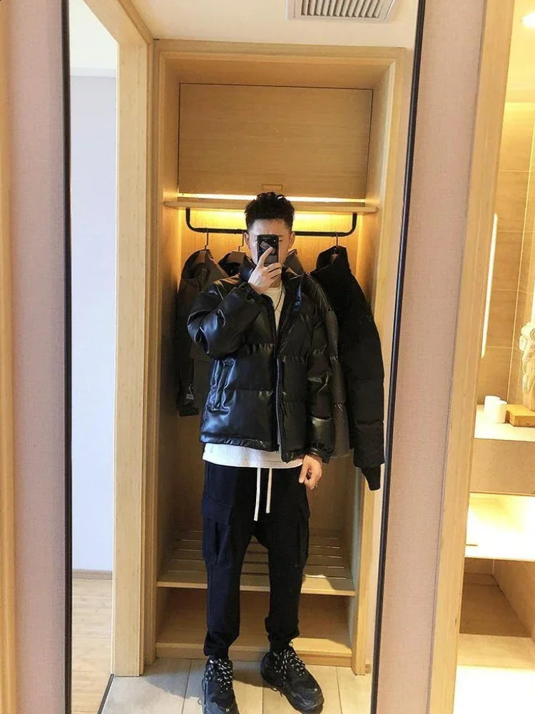 Mens down jacket collar mens apron Y2k fashion apron Korea park winter model Korean style clothing 241015