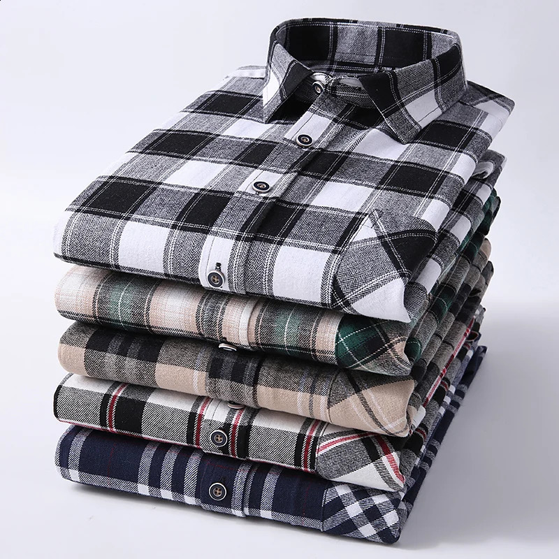 Large casual pure cotton mens shirt soft retro plain weave shirt social slimming formal shirt fashionable clothing loose fit 240826