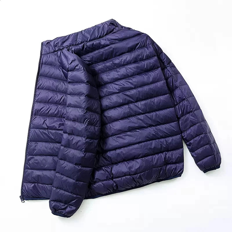 autumn mens duck down jacket ultra-thin S-3XL spring jacket mens stand up collar jacket 240826
