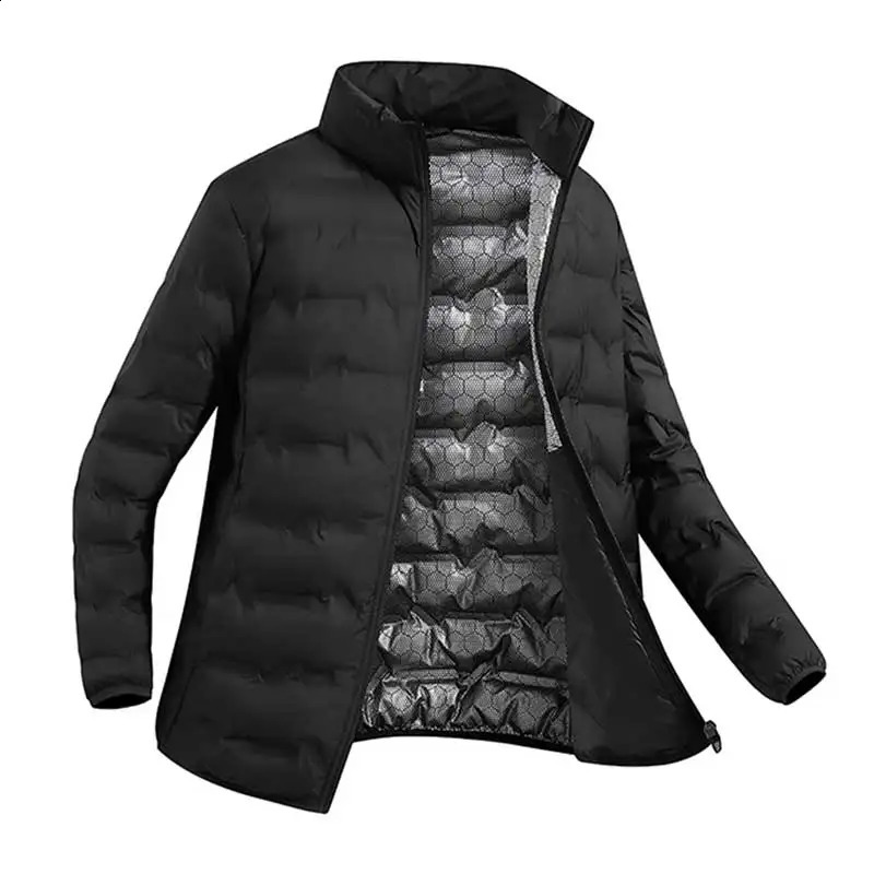 Winter Men Thick Plush Jackets For Men Windproof Lightweight Down Jackets Mens Casual High Quality Black Coat Male 5XL 240826