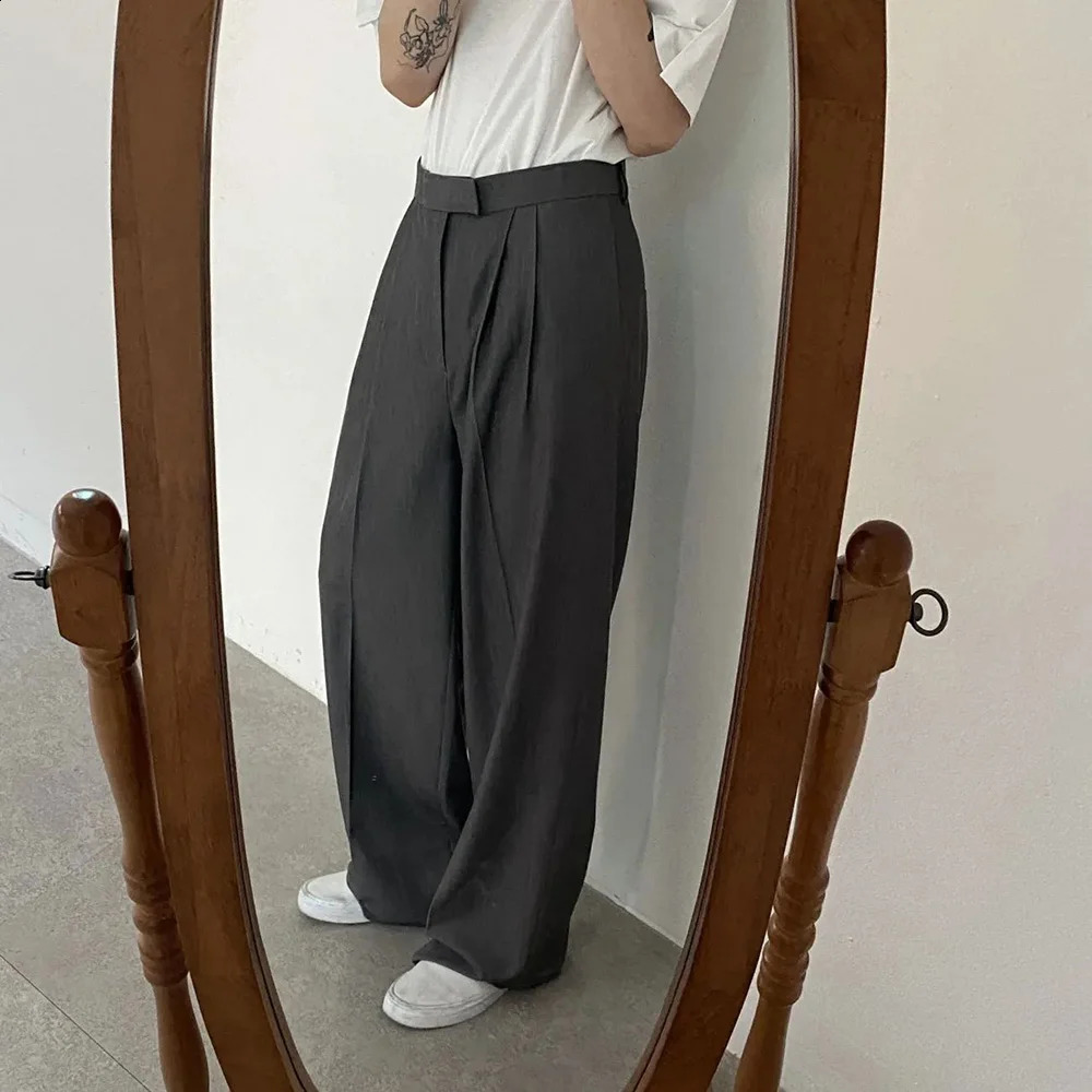 Pantalon de costume pour hommes Business Casual exquis pantalon élégant simple polyvalent haut de gamme pantalon hétéro mince d'été 240826
