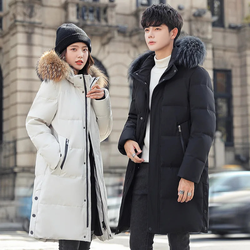 -30 ° C Down Jacket Mens Long Jacket Winter Warm and Lightweight White Duck Down Jacket Mens Street Jacket Womens Down Jacket 240826