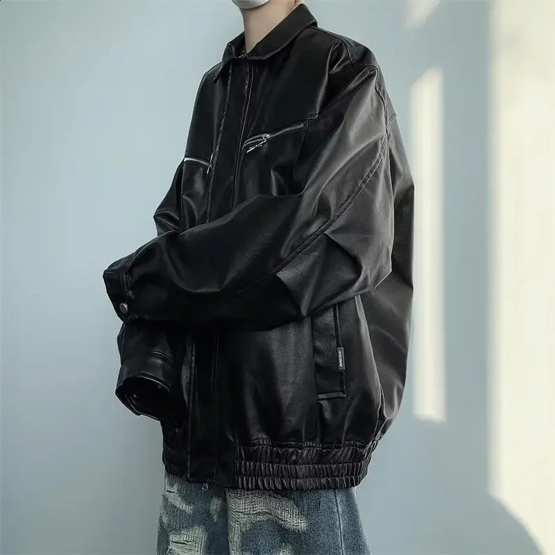 Style vintage zipper décoratif pu cuir cropped veste hommes femmes printemps automne d'arrivée sans manches