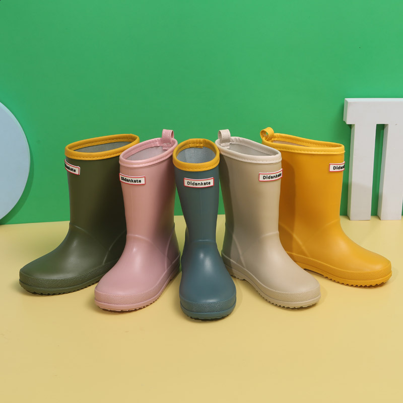 Designer 2026 Child Boy Girls Boys Kid Ankle Rain Boots Waterproof Shoes Round basketball Toe Water Soft Toddler Rubber Shoes Free Shipping