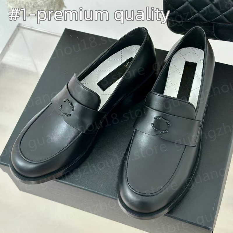 (go off picture not the description) 10A Premium 1:1 Designer Loafers Women's Summer Leather Round Head Shoes Vintage Casual Style 28688 28768