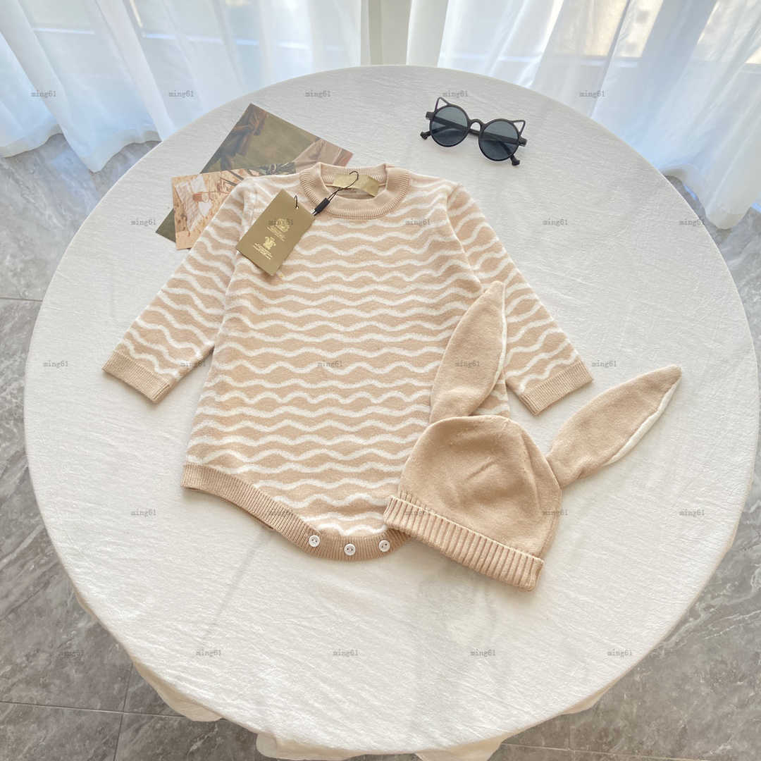 Brand newborn baby jumpsuits high-quality infant bodysuit kids designer clothes Size 53-100 CM Autumn long sleeves toddler romper-image-1014989272