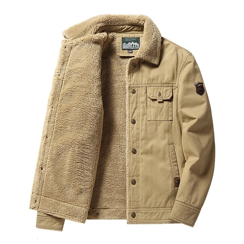 Men Cotton Casual Jackets Winter Coats Wool Liner Thicker Warm Good Quality Outerwear Size 6XL y240826