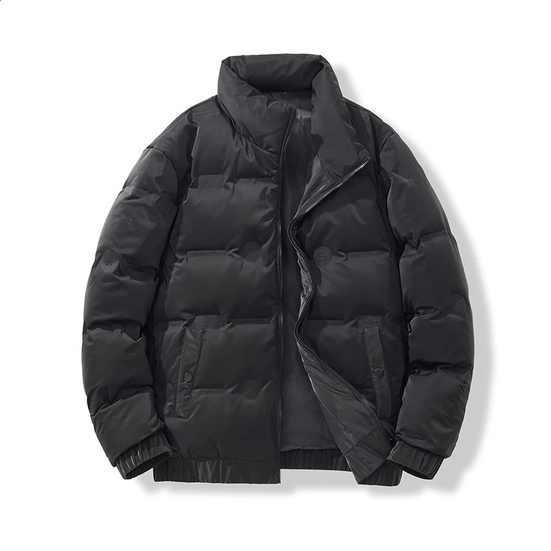 Stand Collar Pure Color Down Jacket Windproof Simple Trend Classic Universal Fabric Warm and Comfortable Skin Durable 240907