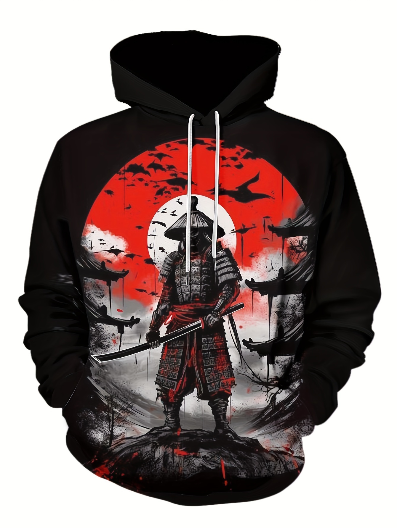 Plus Designer Size Men's Casual 3D Print Hoodies, Drawstring Comfortable Oversized Hooded Pullover Sweatshirt For Spring Summer, Men's Clo
