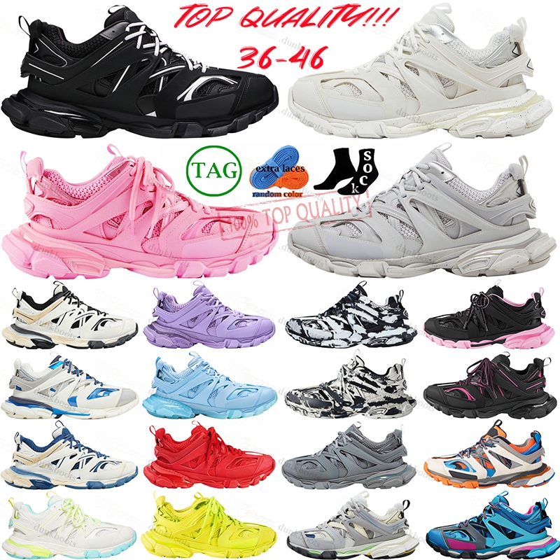 With Box Designers Casual Shoes Track 3 Sneakers womens mens trainers Triple White Black Pink Grey Beige Orange Blue Platform Tracks 3.0 18ss Spo