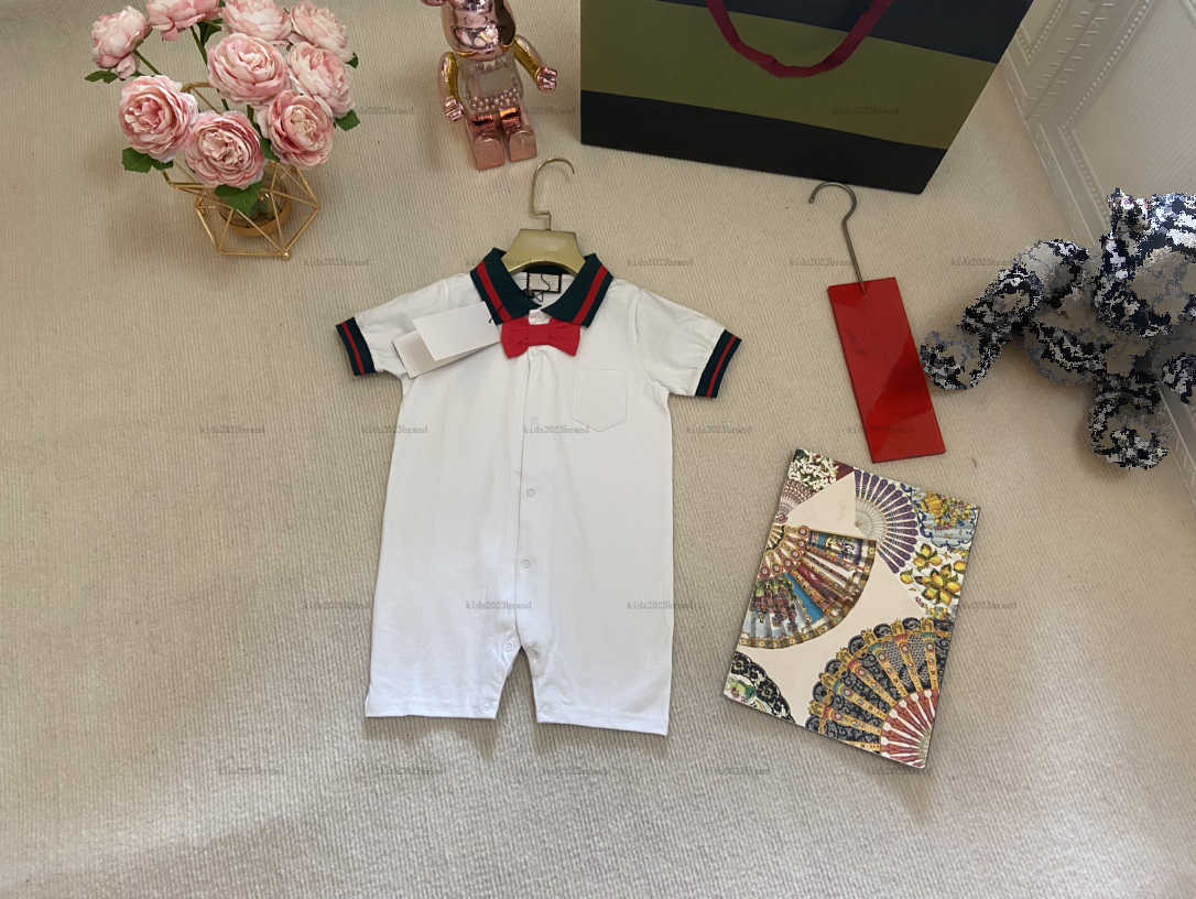 New newborn baby jumpsuits high-quality infant bodysuit kids designer clothes Size 53-90 CM Summer short sleeves toddler romper-image-1014963443