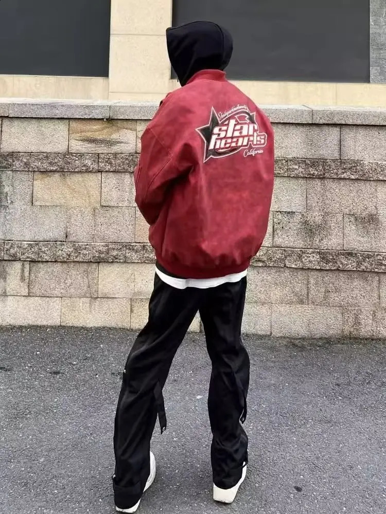 American Baseball Jacket Uniform Couple Y2K Street Loose Jacket For Men And Women Harajuku y2k Fashion Korean Hip Hop Outerwear 240826