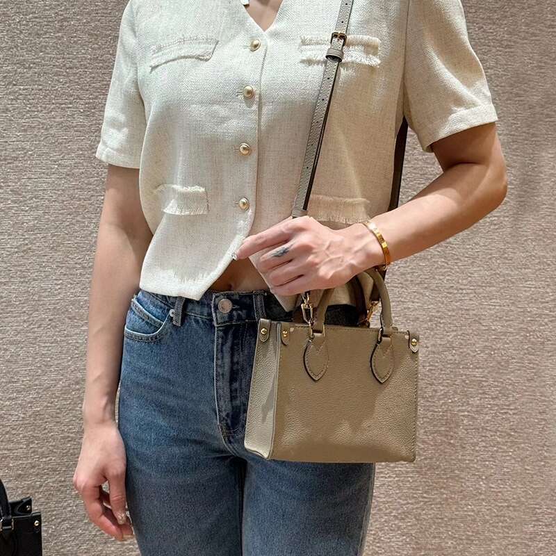 Sacs fourre-tout pour femmes sacs à main sac de bobine de mode de créateur sur le Go Elephant Grey Totes Gurseurs Mini BB Taille