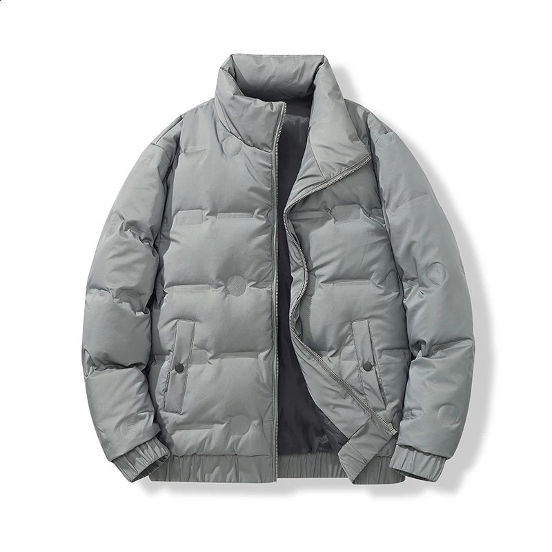 Stand Collar Pure Color Down Jacket Warm Windproof Simple Trend Classic All-purpose Fabrics Warm Comfortable Skin Wear-resistant 240826