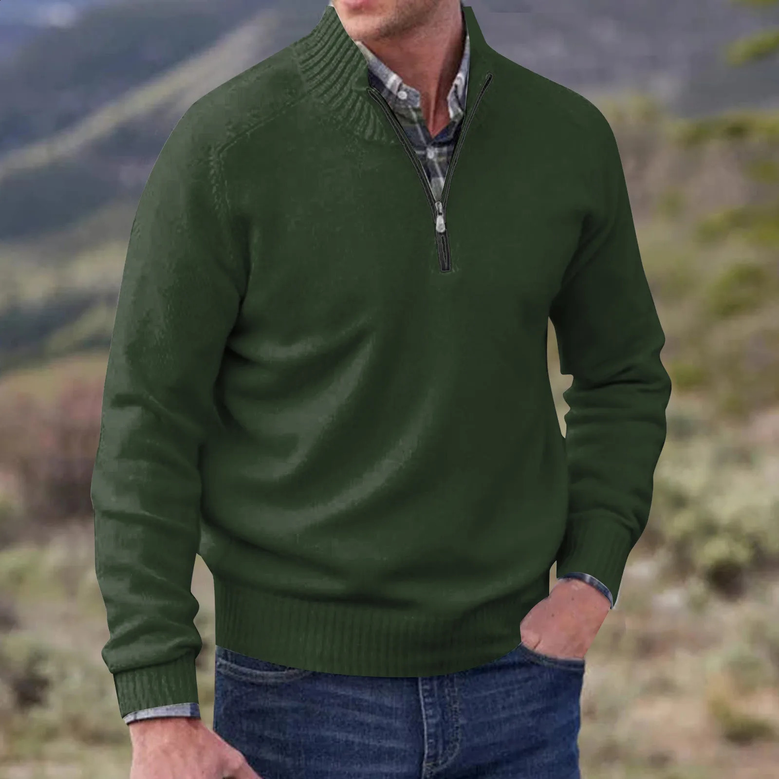 Le sweat à demi-fermeture à glissière pour hommes tireurs épais convient aux sweats-shirts pour hommes et aux sweat-shirts pour hommes et aux cou