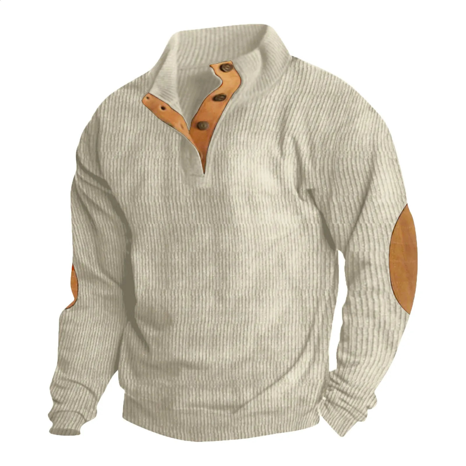 Mens Classic Sweater Spring and Autumn Style Stand up Collar Pullover Long Sleeve Sweater Fashion Casual Sweater 240827