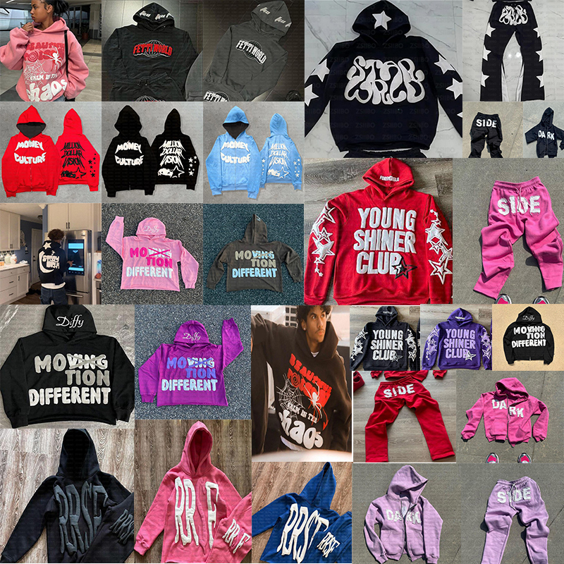 Trendy Men's Printed Sweatshirt Letter Logo High Street Style Top Women's Harajuku Style Outdoor Casual Cotton Outerwear Asian Size