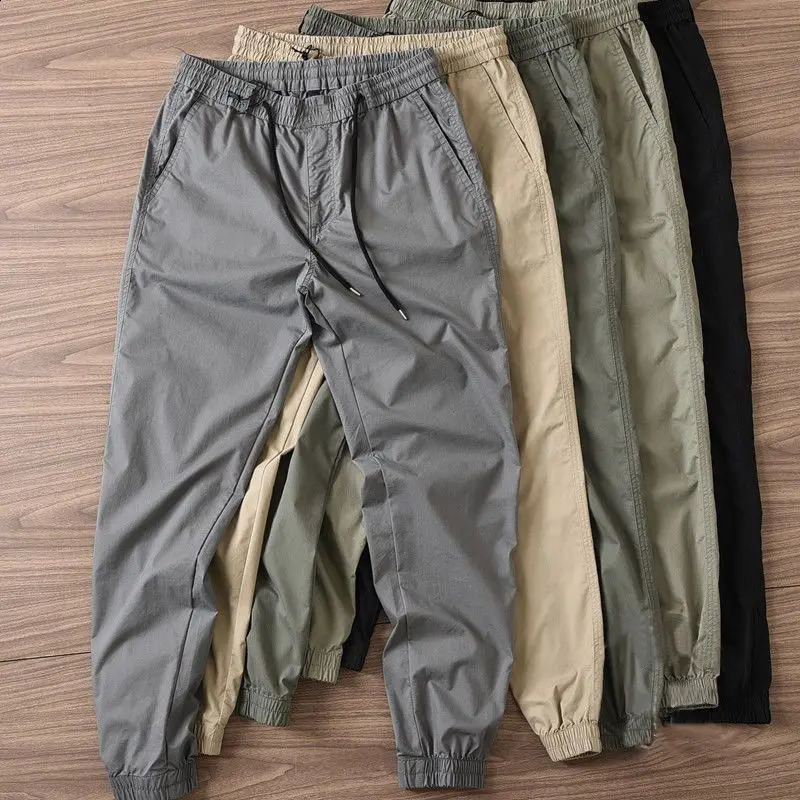 Summer Fashion Fashion Solid Mens Pantalon décontracté Track Track Workswear Pantalons de survêtement en vrac Pantalon de cargaison 240826