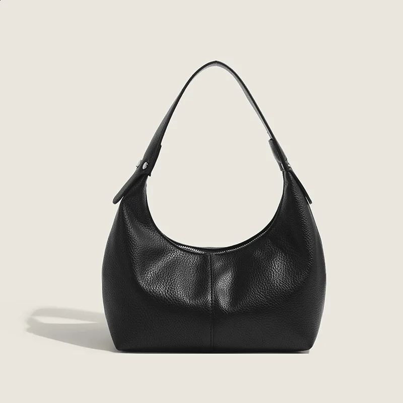 2024 Trendy PU Leather Shoulder Bags Korea Handlebags For Women Solid Color Underarm Female Dumpling Top Handle 240827Z