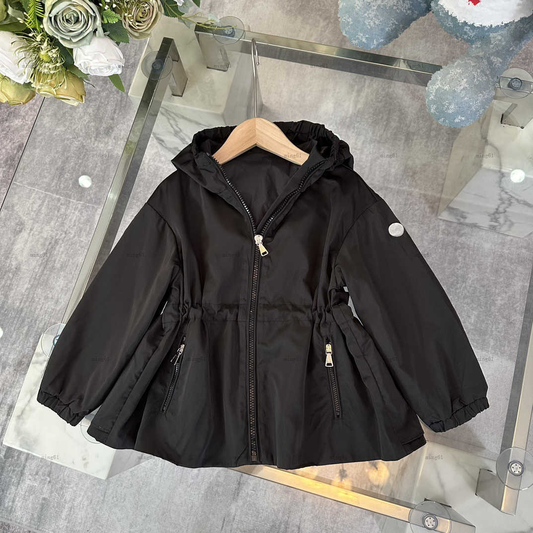 Brand kids coat Simple solid color design baby jacket Pleated lace Child Spring Outwear kids designer clothes windbreaker for boy girl