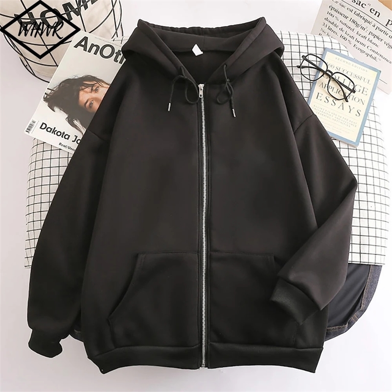 Mens Fleece Jackets Fashion Zipper Sweatshirts Spring Autumn Loose Casual Hoodies Y2k Long Sleeve Solid Hooded Jacket y240826