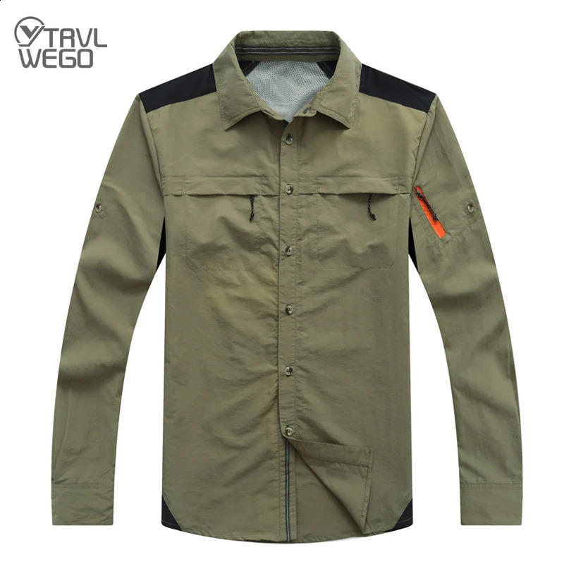 TRVLWEGO lingerie quick drying fishing suit summer sports outdoor shirt detachable mens breathable UV resistant shirt 240827