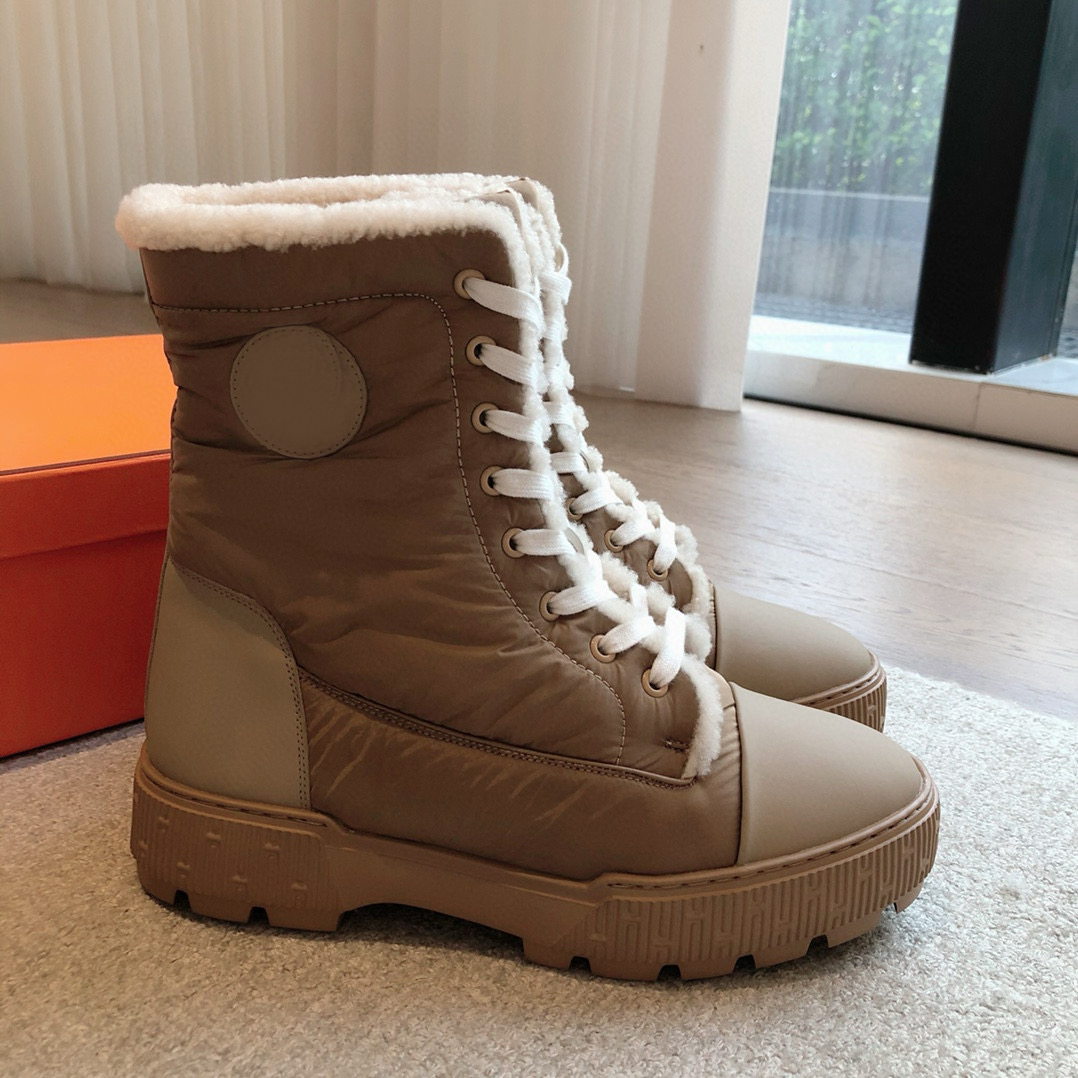 Designer Shoes Men Women Fresh Boots fashion Casual Itineraire Ankle Boots luxury leather Fur Platform Snow Boots Size 35-45
