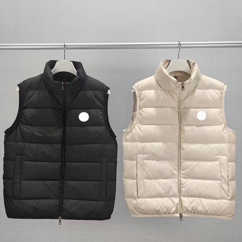 Designer mens vest embroidered badge stand collar zipper puffer vest women's thick warm vest couple loose casual jacket vest jacket Size 1/2/3/