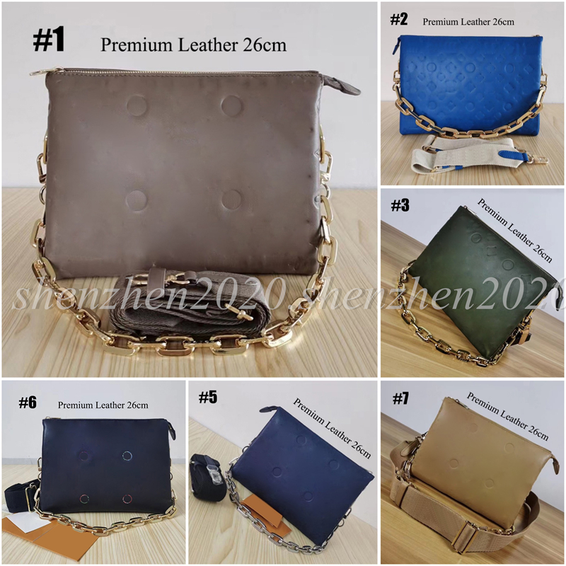 Premium Leather/Denim Women's Chain Bags Crossbody Bag Handbag Shoulder Bag 26CM-image-916052524