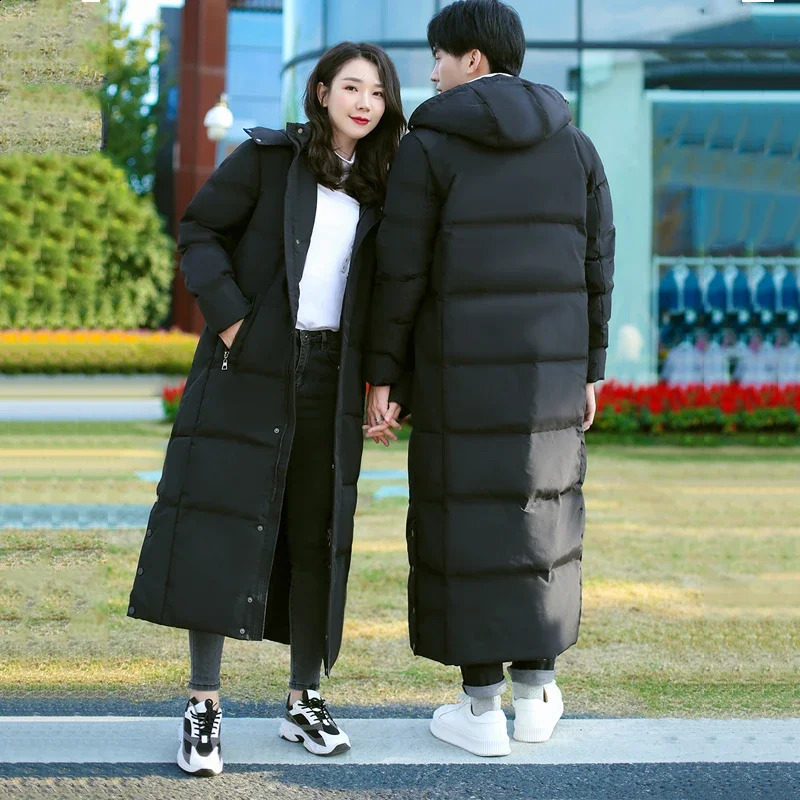 2024 Winter Mens and Womens Jackets for Couples Wearing Long Thick Mens and Womens School Uniforms FC 240826