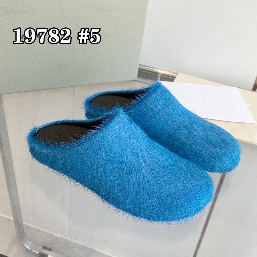 Hommes femmes pantoufles fourrures épaisses modes décontractées chaussures rond têtes coiffure de cheval mueller chaussures de Noël cadeau