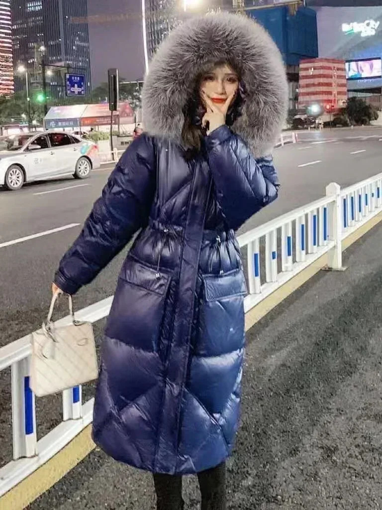 2024 Winter Womens Down Jacket Long Casual Parkas Jacket Buffer Jacket Womens Slim Fit Hooded Cotton Warm Jacket 240826