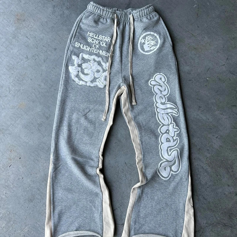 High street American style fashion sweetpants punk hiphop Harajuku gothic garbage mens runners Y2K retro rock casual streetwear 240827