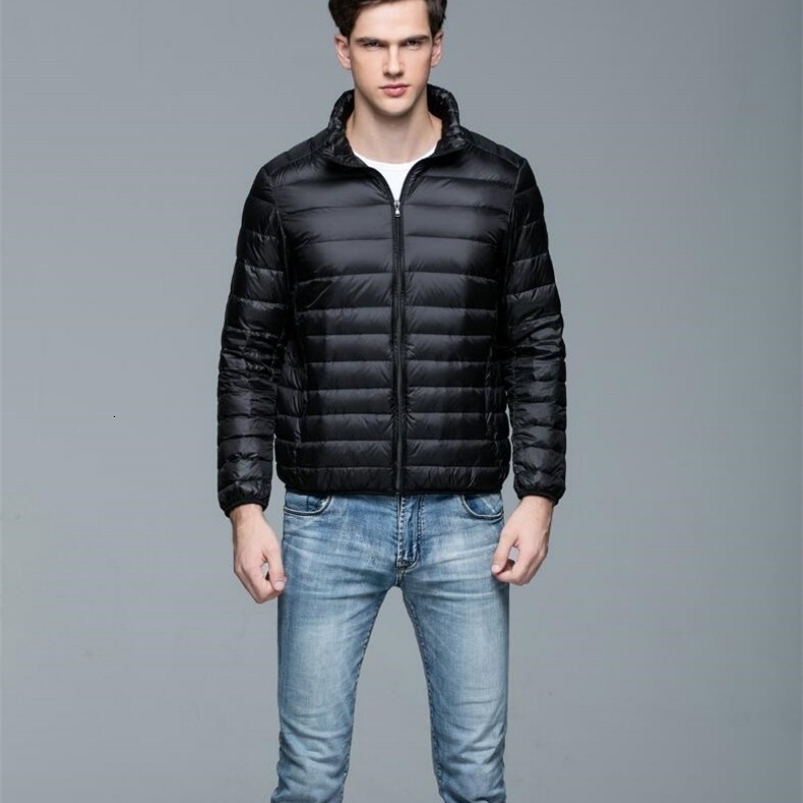 autumn mens duck down jacket ultra-thin S-3XL spring jacket mens stand up collar jacket 240826 ww