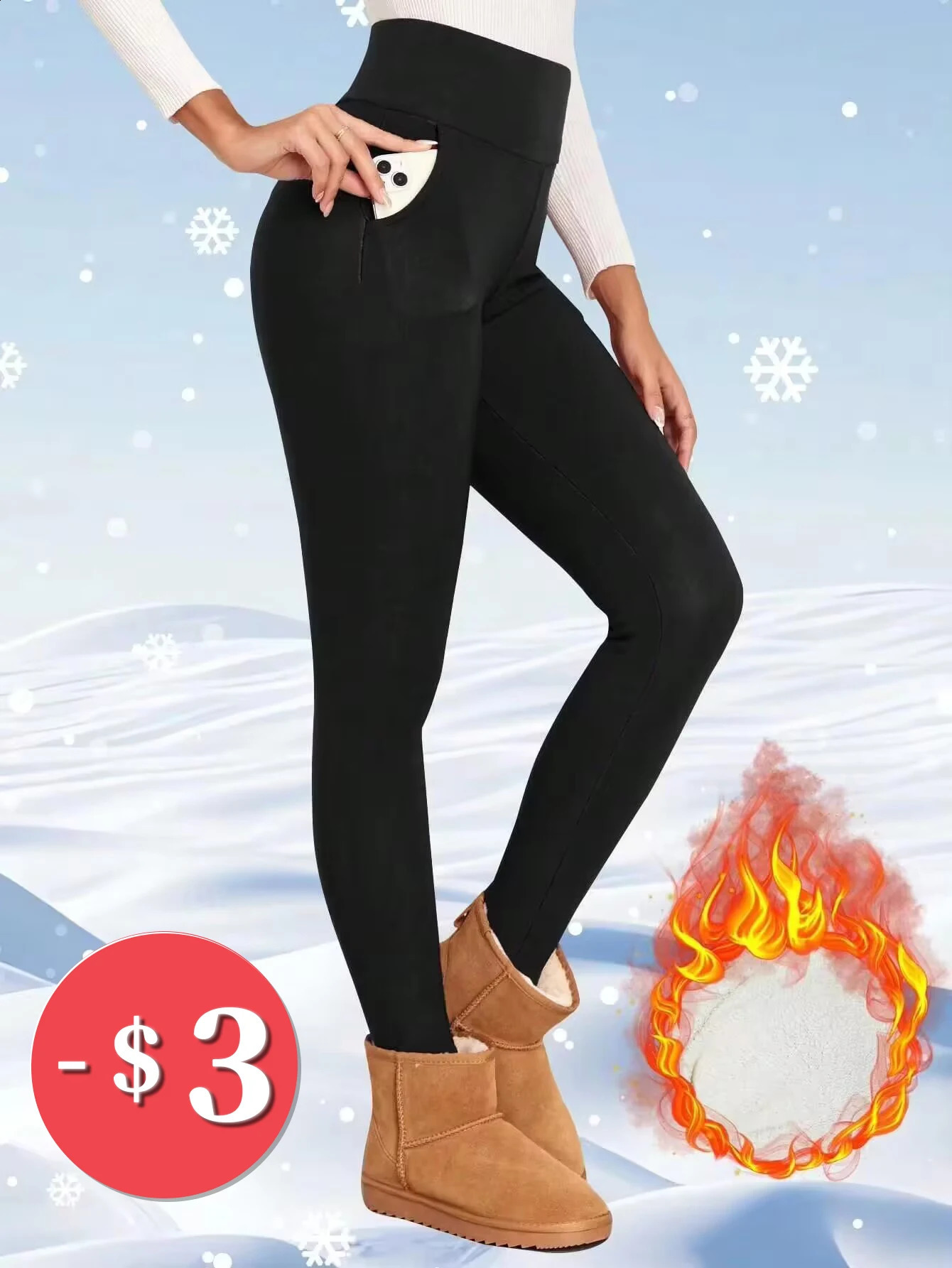 Women Pants Warm Winter Thick Velvet Legging High Waist Black Leggings Compression Thick Lamb Wool Pants Cold Resistant Pants 240827